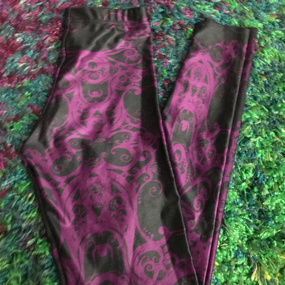 Black Milk Clothing Plum Bath 1.0 Leggings